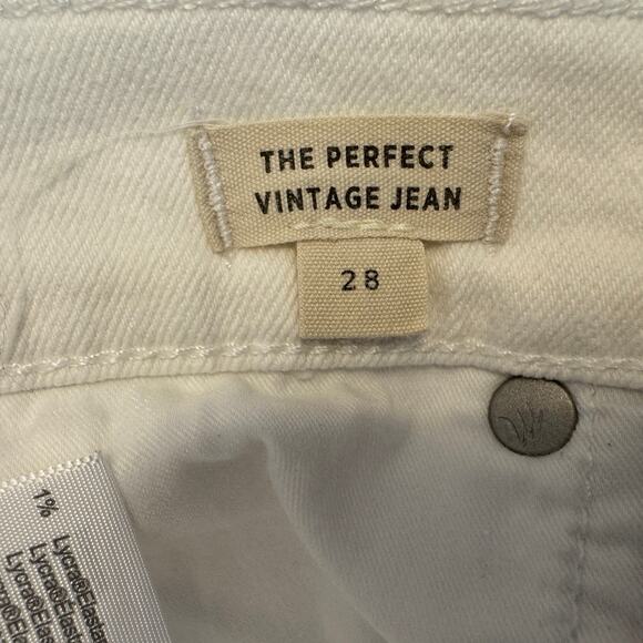 Madewell The Perfect Vintage Straight Leg Jean in Cream Size 28 - Picture 6 of 10